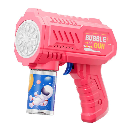 Pistola de burbujas con luces LED – Juguete divertido para niños 🎉✨