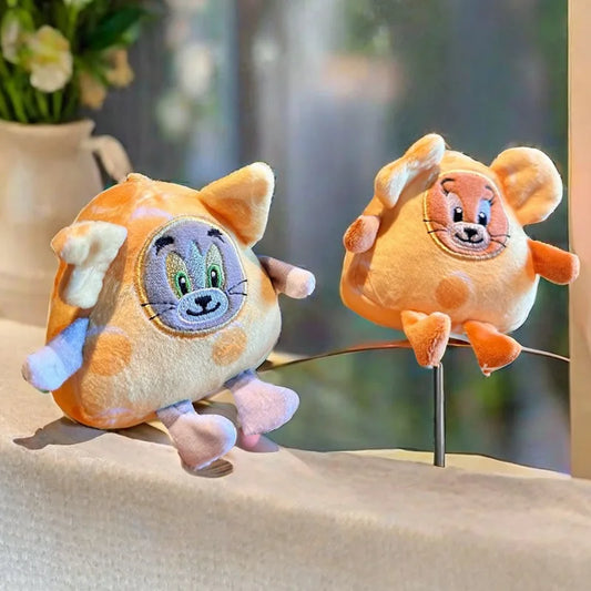 Peluches mini de Tom y Jerry con diseño de queso 🧀