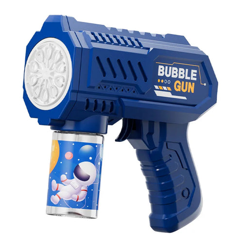 Pistola de burbujas con luces LED – Juguete divertido para niños 🎉✨