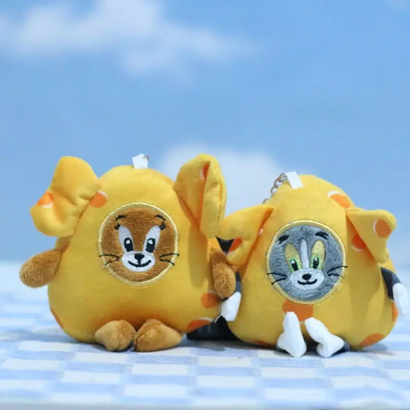 Peluches mini de Tom y Jerry con diseño de queso 🧀