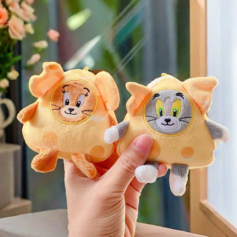 Peluches mini de Tom y Jerry con diseño de queso 🧀