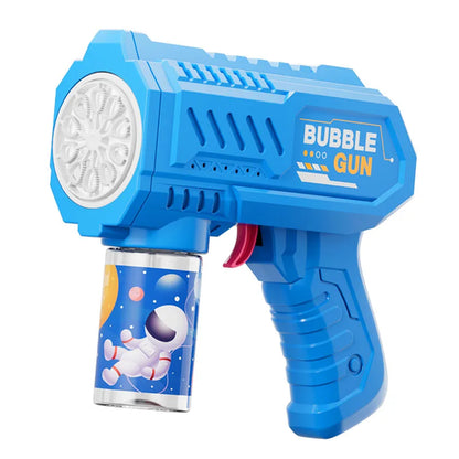 Pistola de burbujas con luces LED – Juguete divertido para niños 🎉✨